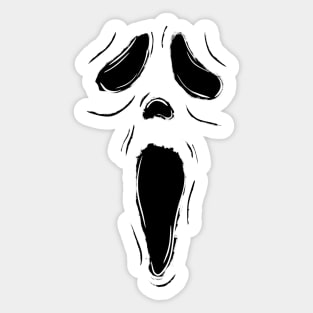Evil scary face for men and women Sticker